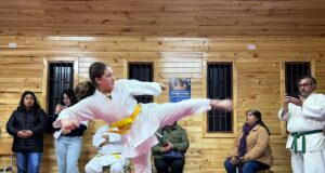 Con una personalidad brillante, Rocío González destaca en el karate representando a la escuela Hayashi-Ha Shito Ryu de Freire
