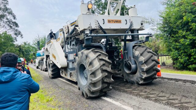 Un 50% de avance registran las obras de mejoramiento de la ruta Pitrufquén – Ñancul
