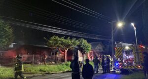 Dos viviendas fueron completamente destruidas por un voraz incendio en Gorbea