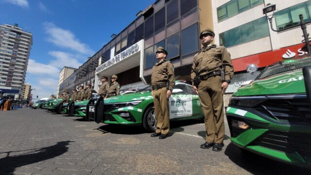 Carabineros suman 18 nuevos vehículos policiales para reforzar su labor en La Araucanía