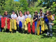 Mujeres jefas de hogar de Freire finalizan capacitación en telar mapuche y teñido de lana