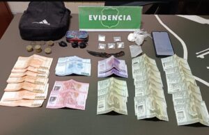 Carabineros de Freire detienen a hombre por transacción de droga y porte de arma blanca