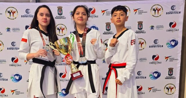 Éxito total para los hermanos Bono de Pitrufquén: múltiples medallas en el primer nacional 2025 de taekwondo