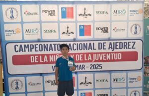 Alumno de 5° básico representó a Melipeuco en torneo nacional de ajedrez realizado en Viña del Mar