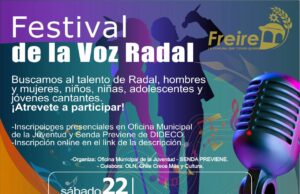 Radal se llenará de música con el gran festival de la voz este sábado 22 de marzo: inscripciones abiertas