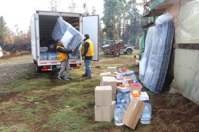 Club De Leones Internacional apoyó con insumos de primera necesidad a familias afectadas por recientes incendios en Pitrufquén