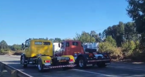 Inician investigación por supuestas carreras clandestinas de camiones en la ruta 5 sur a la altura de Gorbea tras evento de exhibición