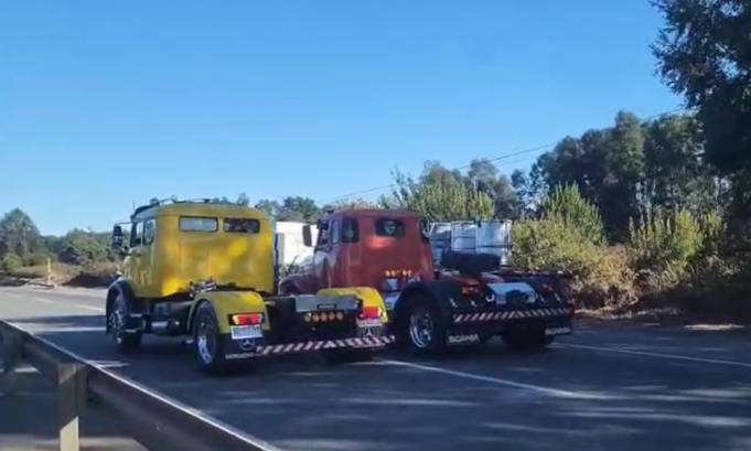 Inician investigación por supuestas carreras clandestinas de camiones en la ruta 5 sur a la altura de Gorbea tras evento de exhibición