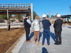 Alcaldesa y gobernador regional conocieron avances de obras de la plaza Los Héroes de Pitrufquén