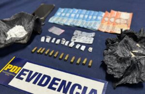 PDI Traiguén saco de circulación un millón 850 mil pesos en sustancias ilicitas