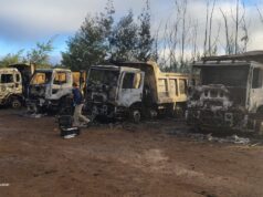 Encapuchados armados queman camiones y maquinaria en relleno sanitario de Collipulli tras maniatar al vigilante