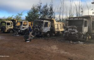 Encapuchados armados queman camiones y maquinaria en relleno sanitario de Collipulli tras maniatar al vigilante