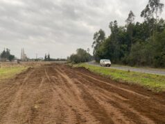 Inician obras para habilitar nueva pista tras socavón en el sector de Huefel, en la ruta Pitrufquén – Toltén
