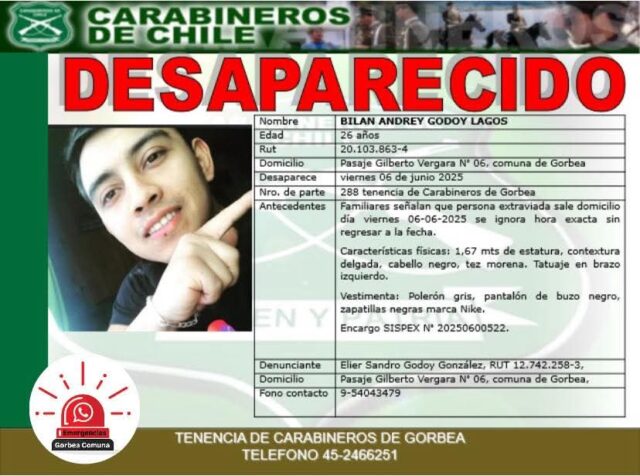 Familia busca desesperadamente a Bilan Godoy, visto por última vez el 6 de junio en Gorbea