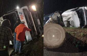 Fallece conductor luego del volcamiento de un camión en la comuna de Loncoche
