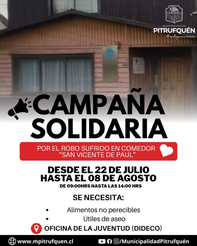 Pitrufquén se une para levantar el comedor solidario de la Fundación San Vicente de Paul tras devastador robo