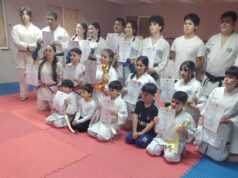 Alumnos de escuela de karate de Freire rindieron examen de grado junto a maestro internacional