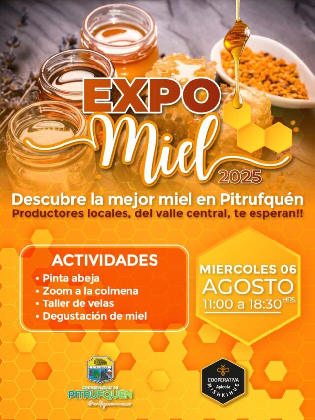 Pitrufquén se prepara para vivir una nueva edición de la expo miel 2025 este miércoles 6 de agosto en la plaza de Armas
