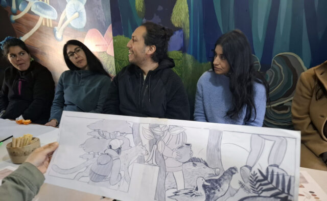 Mural participativo en Escuela de Relun de Villarrica visibilizará la importancia del llamado cerro de Agua Santa