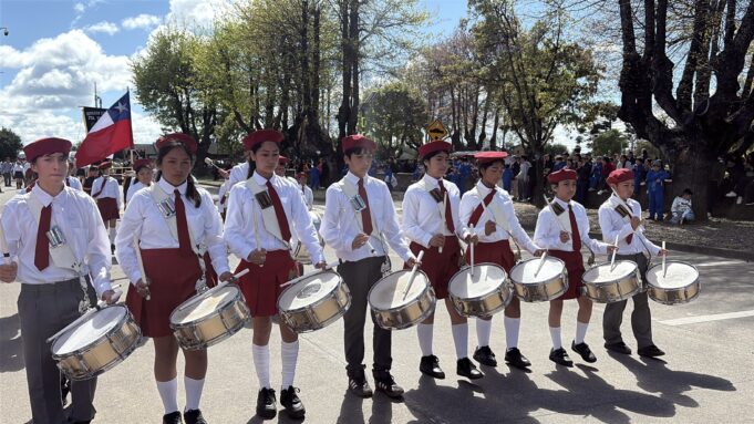 Con gran éxito en Cholchol llevó a cabo el primer encuentro de bandas escolares instrumentales