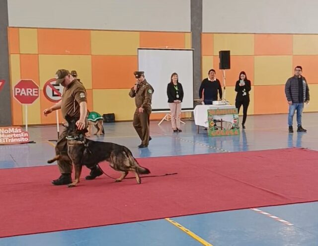 Carabineros compartieron una jornada educativa y recreativa junto a niños y niñas de Gorbea