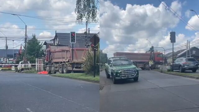 Mujer pierde la vida tras ser atropellada por un camión en pleno centro de Temuco