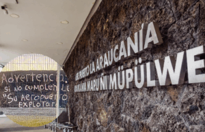 Fiscalía abre investigación por lienzo con amenazas en cercanías del Aeropuerto de La Araucanía