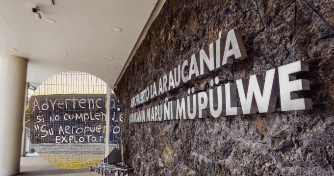 Fiscalía abre investigación por lienzo con amenazas en cercanías del Aeropuerto de La Araucanía