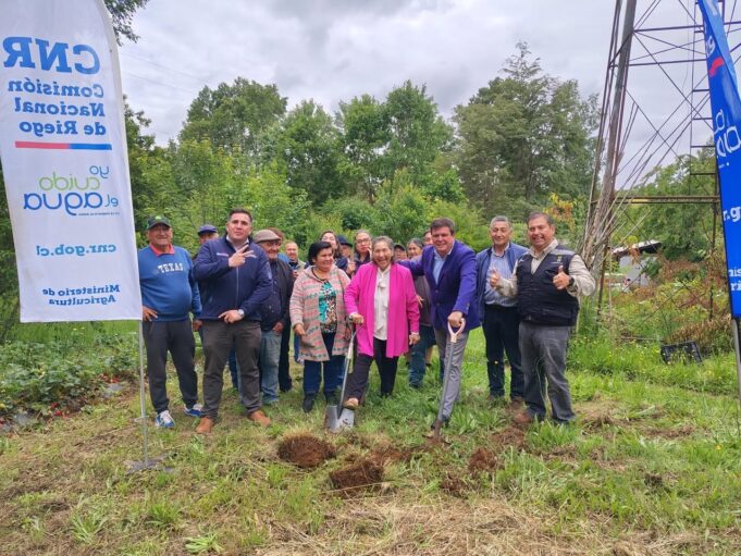 Primera piedra de proyecto de riego en Huilio beneficiará a 17 agricultores gracias a convenio CNR–Conadi