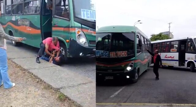 Conductores de buses interurbanos se enfrentan a golpes en el paradero de la comuna de Freire