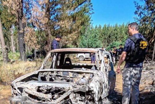 Asalto armado en Collipulli: víctima es interceptada y su vehículo termina siniestrado en zona boscosa