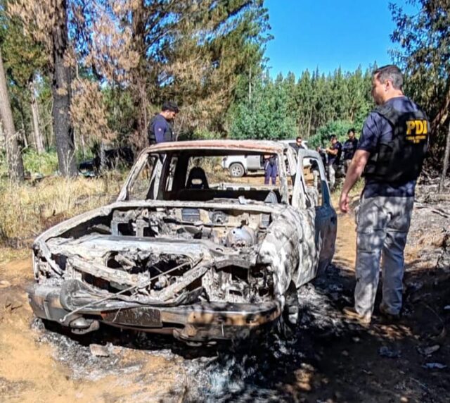 Asalto armado en Collipulli: víctima es interceptada y su vehículo termina siniestrado en zona boscosa