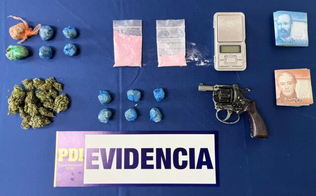 Dos detenidos en Traiguén por microtráfico de drogas