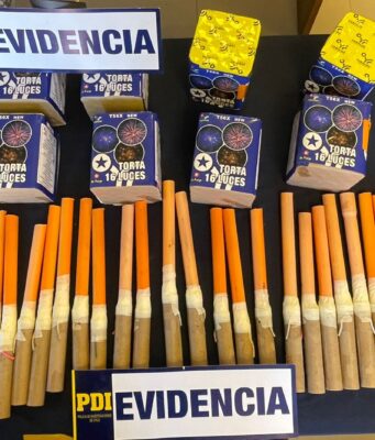 Adolescente es detenido en Freire por venta de fuegos artificiales a través de redes sociales
