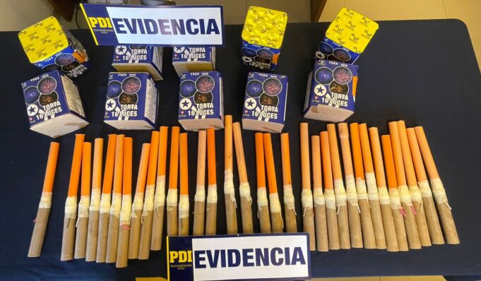 Adolescente es detenido en Freire por venta de fuegos artificiales a través de redes sociales