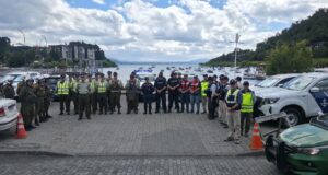 Equipos de seguridad desarrollaron exitoso operativo en la Playa Grande de Pucón