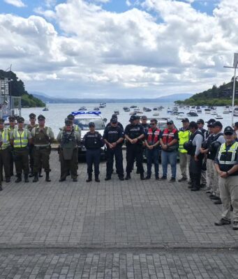 Equipos de seguridad desarrollaron exitoso operativo en la Playa Grande de Pucón