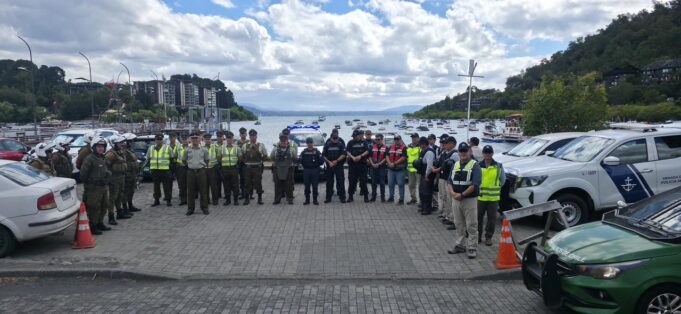 Equipos de seguridad desarrollaron exitoso operativo en la Playa Grande de Pucón