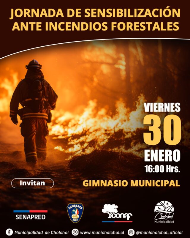 Municipio de Cholchol impulsa jornada clave para fortalecer la respuesta comunitaria ante incendios forestales