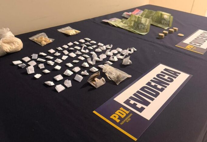 PDI detiene a tres personas por microtráfico de drogas en la comuna de Angol