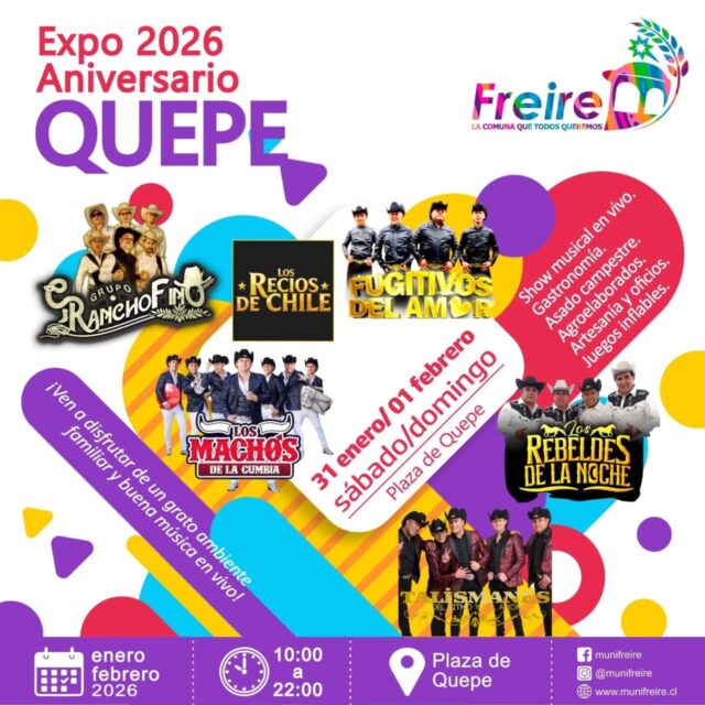 Freire invita a disfrutar la Primera Feria Costumbrista Santa Julia y la Expo Quepe este fin de semana