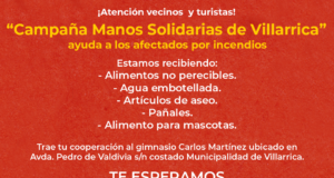 Continúa “campaña manos solidarias de Villarrica” para ayudar a afectados por incendios forestales