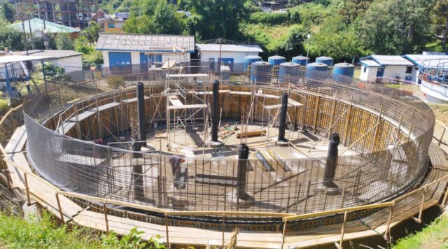 60% de avance registra nuevo estanque de 1.000 m3 que abastecerá a Villarrica