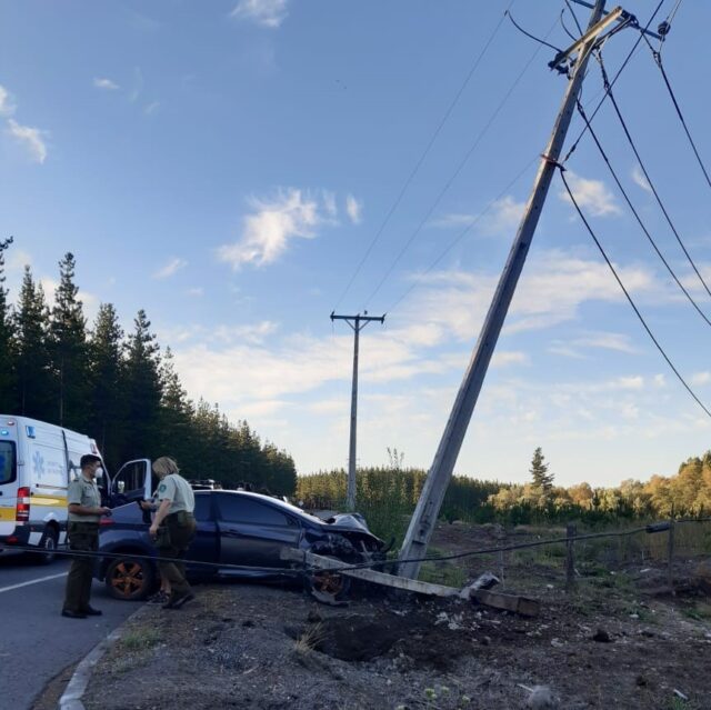Malleco cierra el 2025 con 238 postes de Frontel impactados por accidentes de tránsito