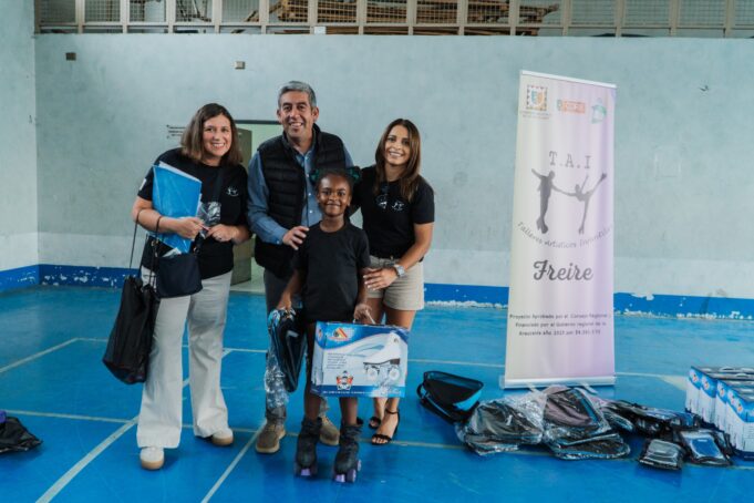 Freire fortalece el deporte infantil con entrega de implementación a taller de roller dance
