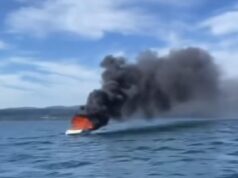 Investigan incendio y hundimiento de embarcación en el lago Villarrica