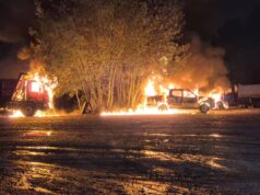 Ataque incendiario deja cuatro vehículos destruidos en Lautaro: perdidas superan los $200 millones