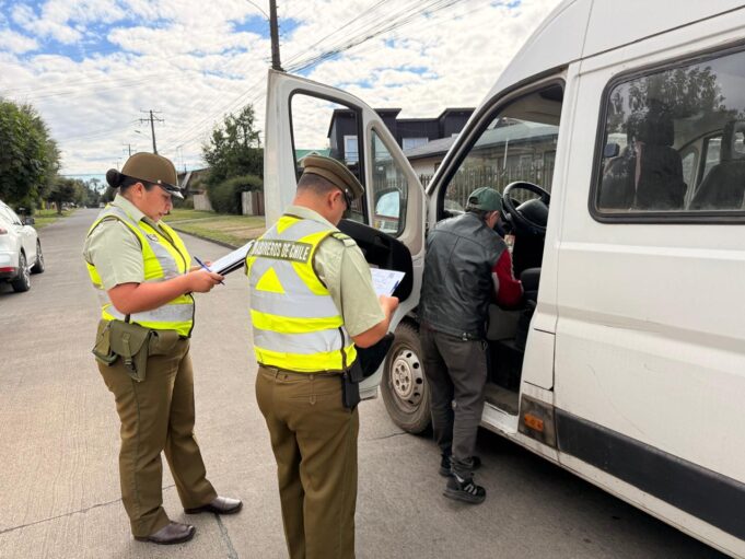 Refuerzan controles al transporte escolar en Pitrufquén para garantizar viajes seguros a estudiantes