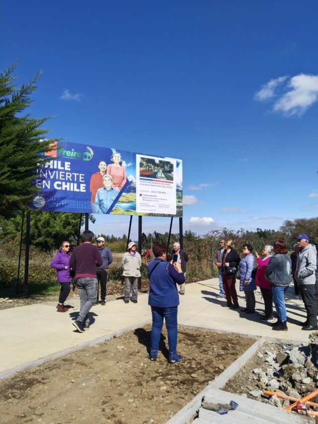Constatan 50% de avance en mejoramiento de área verde en El Bosque