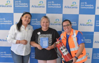 Aguas Araucanía efectuó inédito taller para dirigentes sociales sobre uso de extintores